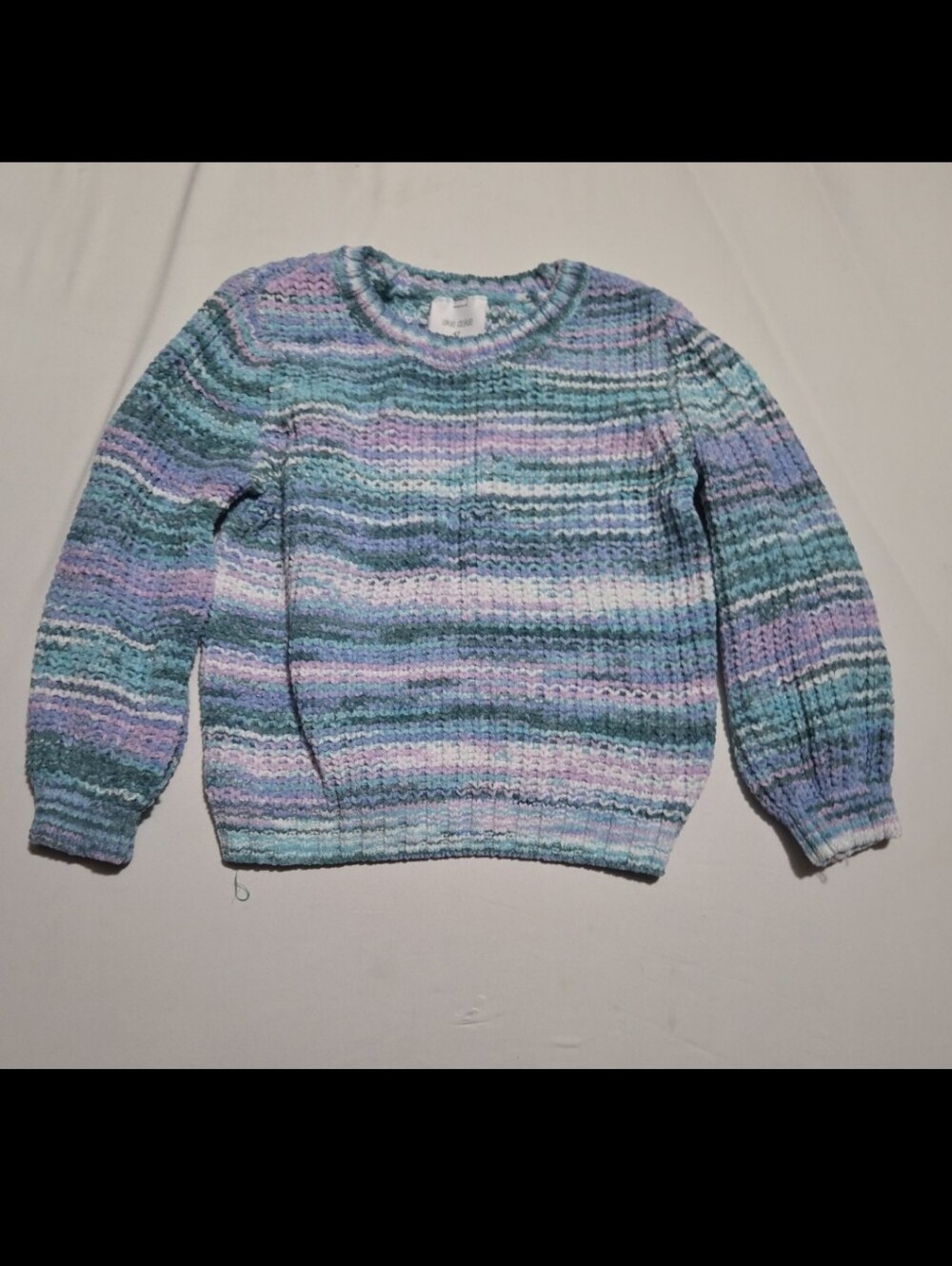Okie dokie girls 4T purple blue knit sweater #23